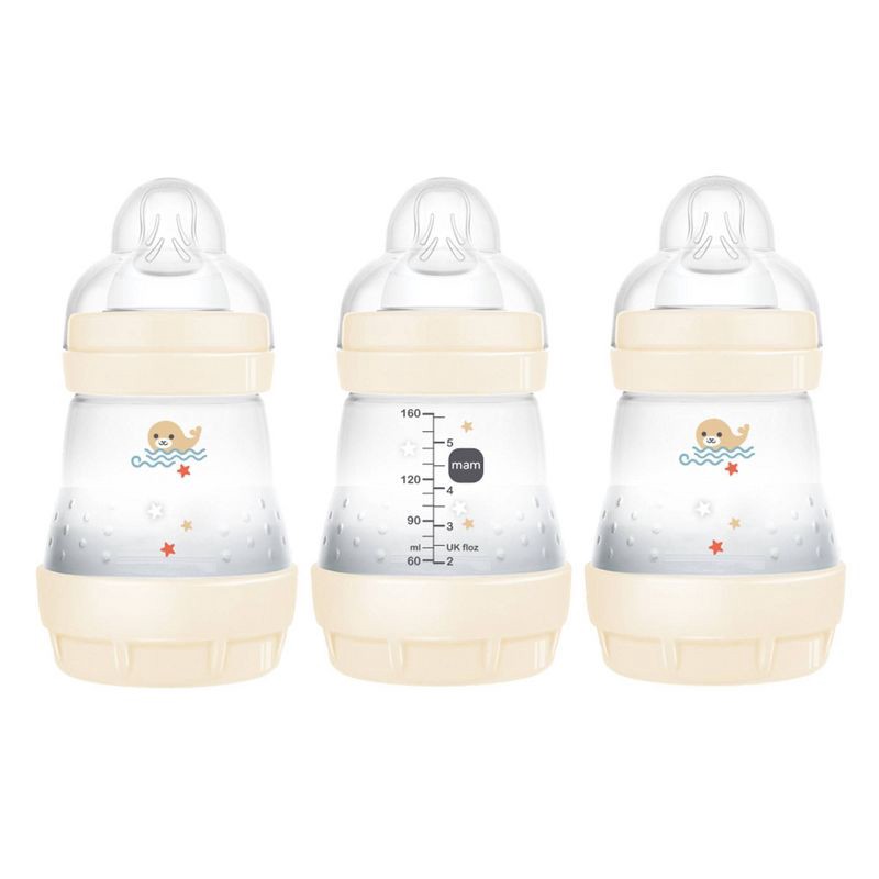 slide 1 of 10, MAM Easy Start Anti-Colic Baby Bottle - 0+ Months - 5oz/3pk - Shell, 3 ct; 5 oz