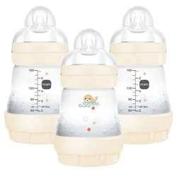 MAM Easy Start Anti-Colic Baby Bottle - 0+ Months - 5oz/3pk - Shell