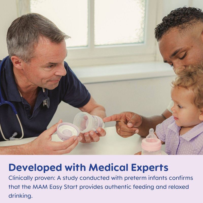 slide 5 of 12, MAM Easy Start Anti-Colic Baby Bottle - Cream - 9oz/3pk, 3 ct; 9 oz