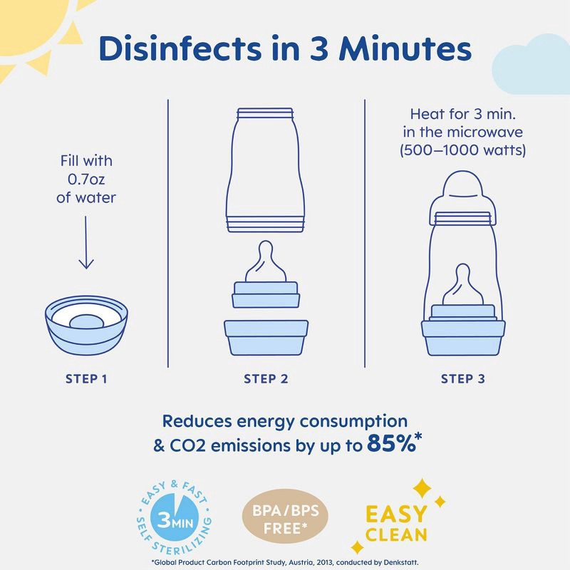 slide 7 of 10, MAM Easy Start Anti-Colic Baby Bottle - 2 Months+ - 9oz/3pk - Shell, 3 ct; 9 oz