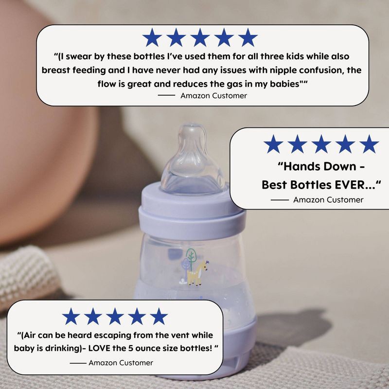 slide 8 of 12, MAM Easy Start Anti-Colic Baby Bottle - Cream - 9oz/3pk, 3 ct; 9 oz