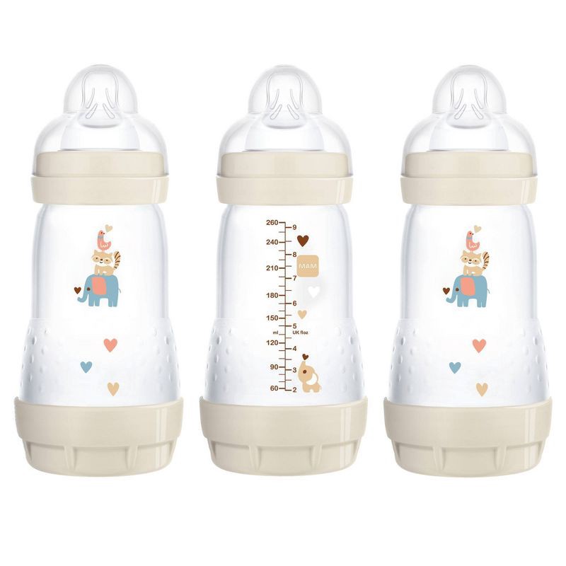 slide 1 of 10, MAM Easy Start Anti-Colic Baby Bottle - 2 Months+ - 9oz/3pk - Shell, 3 ct; 9 oz