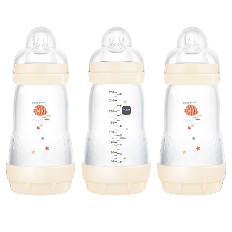 slide 1 of 10, MAM Easy Start Anti-Colic Baby Bottle - 2 Months+ - 9oz/3pk - Shell, 3 ct; 9 oz