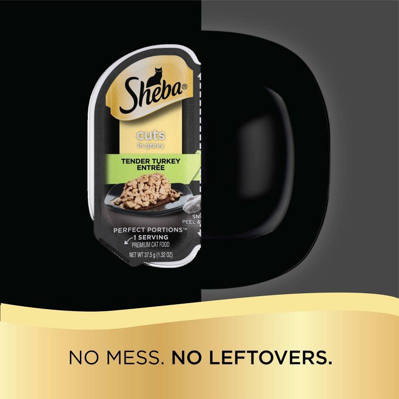 slide 4 of 9, Sheba Perfect Portions Cuts In Gravy Chicken & Turkey Premium Adult Wet Cat Food All Stages - 2.6oz/12ct Variety Pack, 2.6 oz, 12 ct