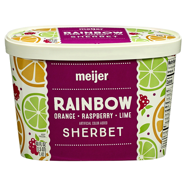 slide 1 of 1, Meijer Rainbow Sherbet, 48 oz