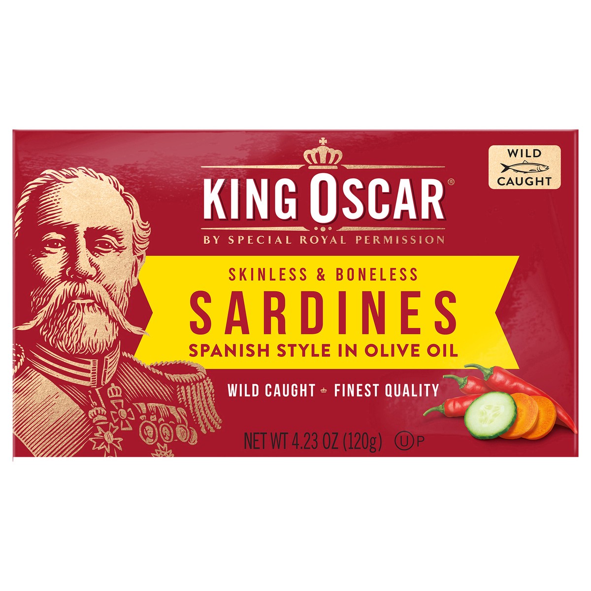 slide 1 of 6, King Oscar Wild Caught Skinless & Boneless Sardines in Olive Oil, Spanish Style 4.23 oz, 4.23 oz