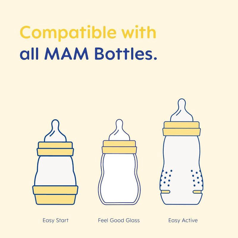 slide 5 of 5, MAM Fast Flow Bottle Nipples - 2ct, 2 ct