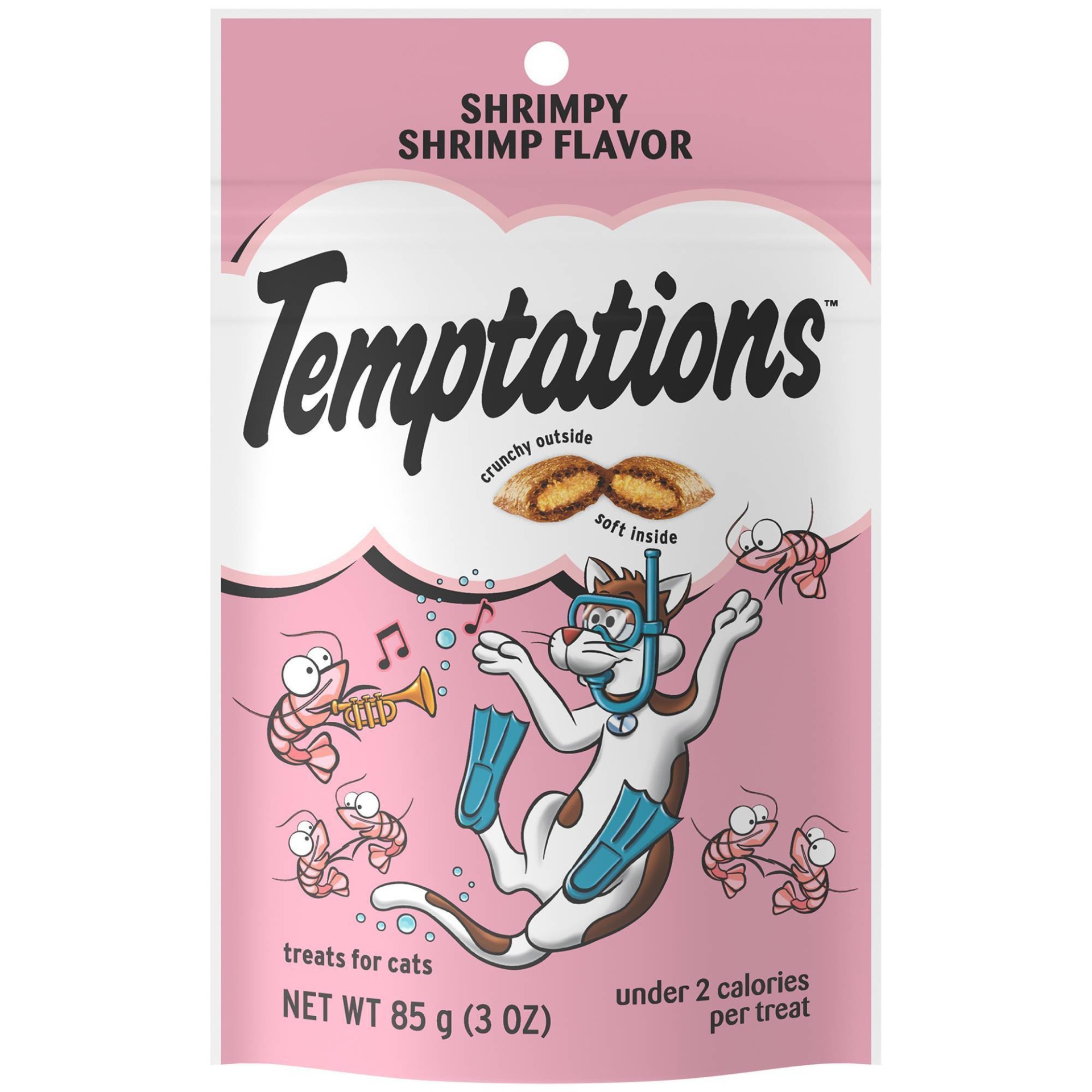 slide 1 of 4, Temptations Shrimpy Shrimp Flavor Crunchy Cat Treats - 3oz, 3 oz
