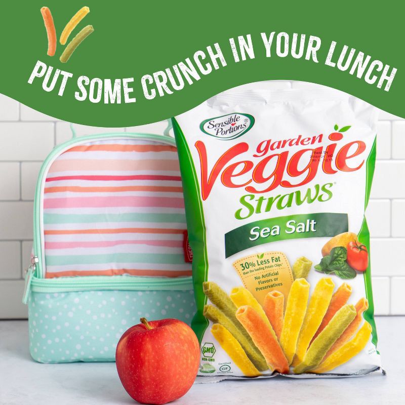 slide 6 of 7, Sensible Portions Sea Salt Garden Veggie Straws - 1oz, 1 oz