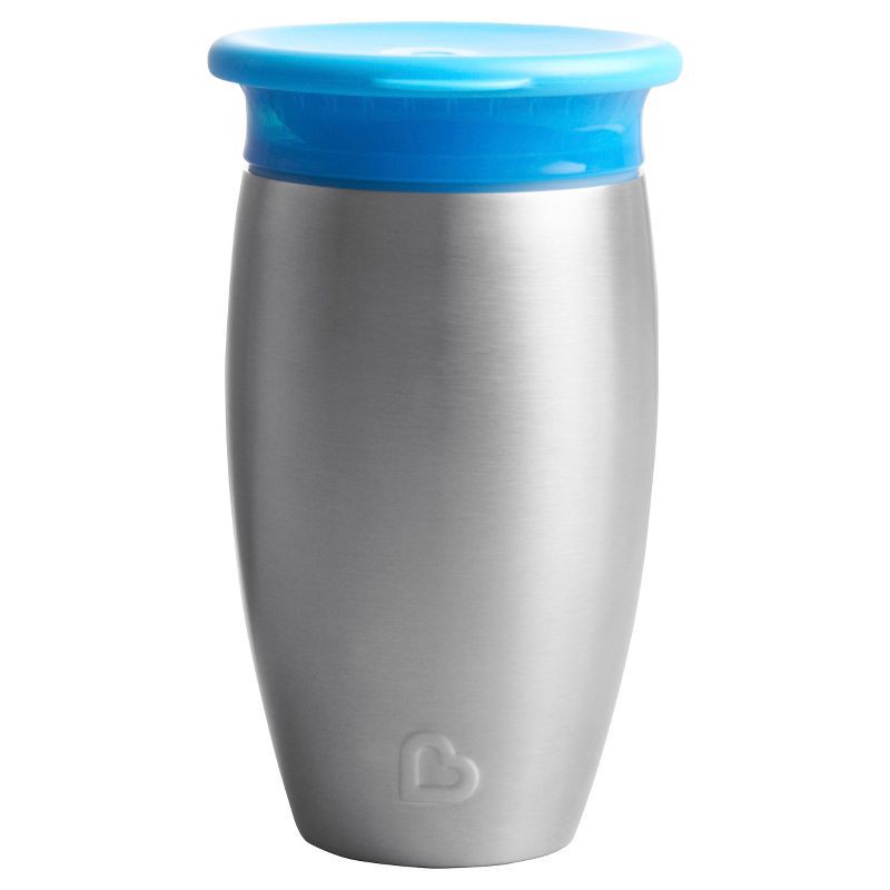 slide 3 of 3, Munchkin Miracle Stainless Steel Sippy Cup - Blue - 10oz, 1 ct