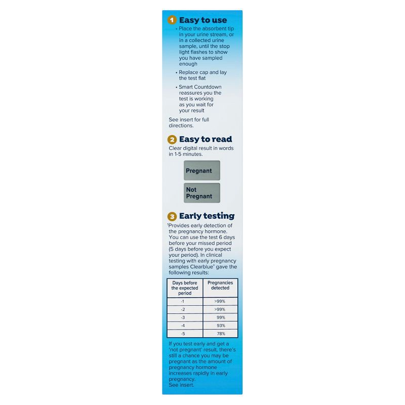 slide 3 of 12, Clearblue Digital Pregnancy Test with Smart Countdown - 3ct, 3 ct