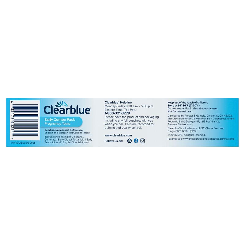slide 3 of 11, Clearblue Pregnancy Test Combo Pack with Digital Smart Countdown & Rapid Detection - 2ct, 2 ct