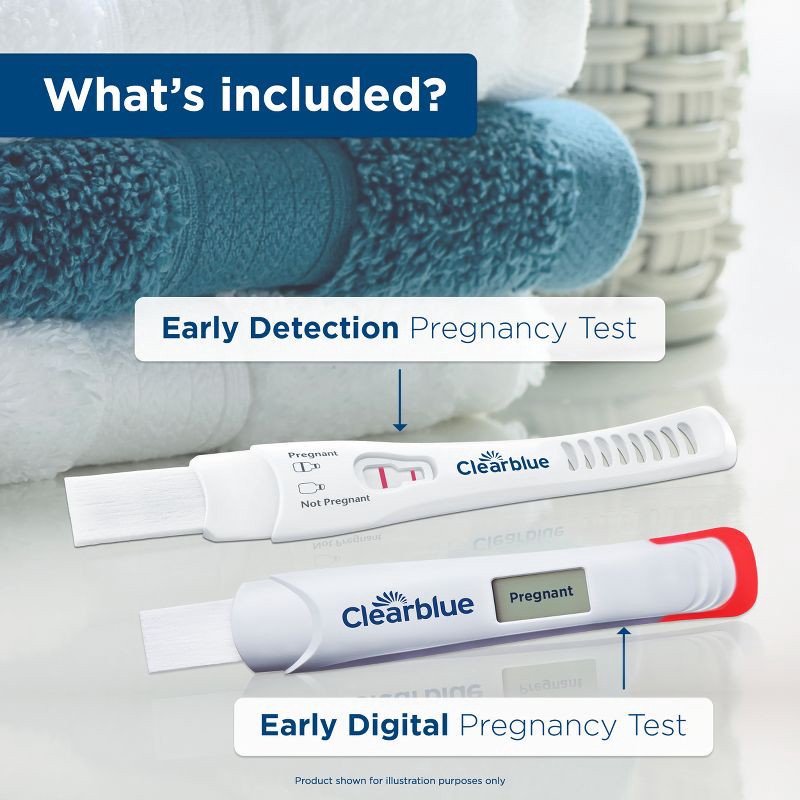 slide 4 of 11, Clearblue Pregnancy Test Combo Pack with Digital Smart Countdown & Rapid Detection - 2ct, 2 ct