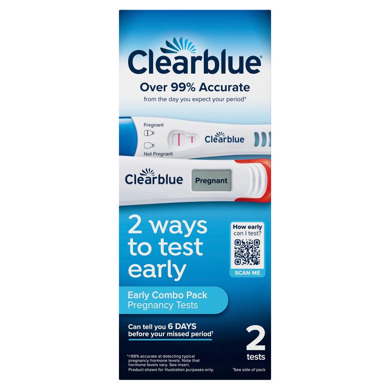 slide 1 of 11, Clearblue Pregnancy Test Combo Pack with Digital Smart Countdown & Rapid Detection - 2ct, 2 ct