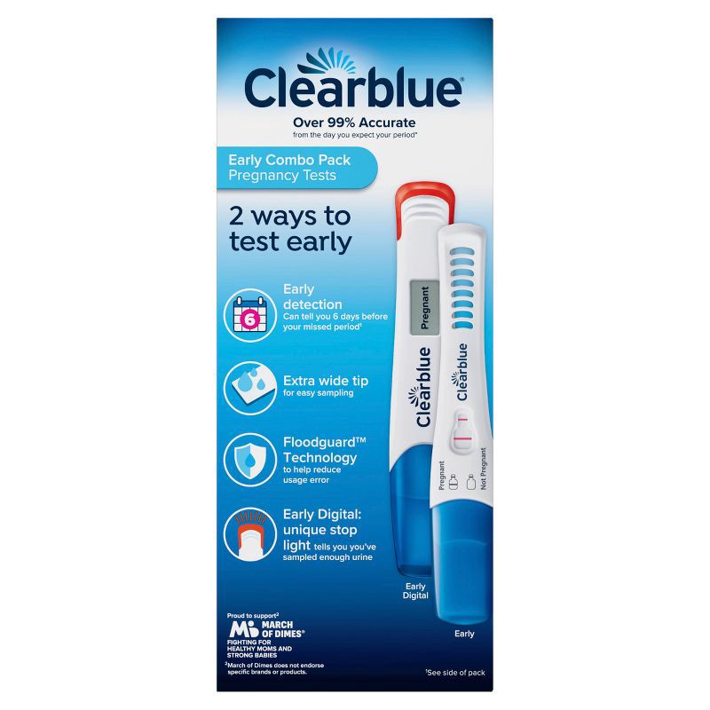 slide 11 of 11, Clearblue Pregnancy Test Combo Pack with Digital Smart Countdown & Rapid Detection - 2ct, 2 ct