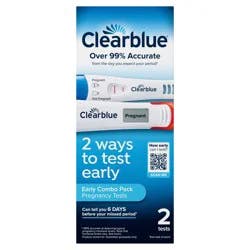 Clearblue Pregnancy Test Combo Pack with Digital Smart Countdown & Rapid Detection - 2ct