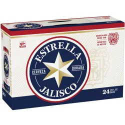Estrella Jalisco Mexican Import Beer, 24 Pack 12 fl oz Cans