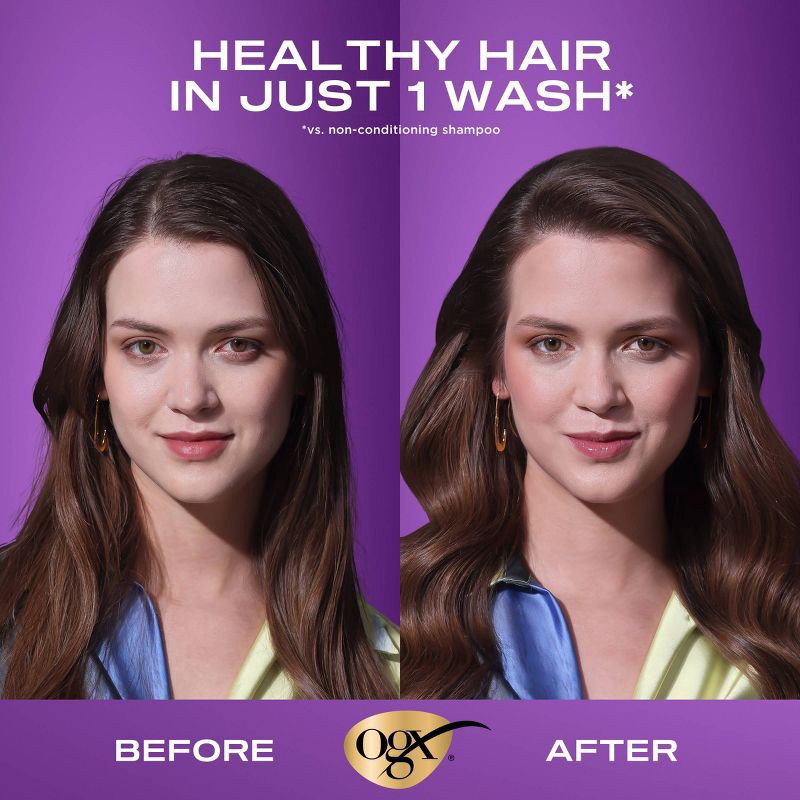 slide 8 of 10, OGX Thick & Full Biotin & Collagen Salon Size Volumizing Shampoo for Thin Hair - 25.4 fl oz, 25.4 fl oz