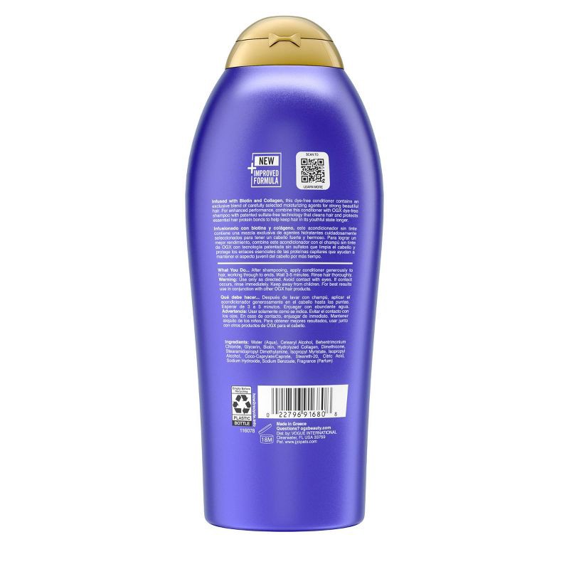 slide 2 of 5, OGX Thick & Full Biotin & Collagen Salon Size Conditioner for Thin Hair - 25.4 fl oz, 25.4 fl oz