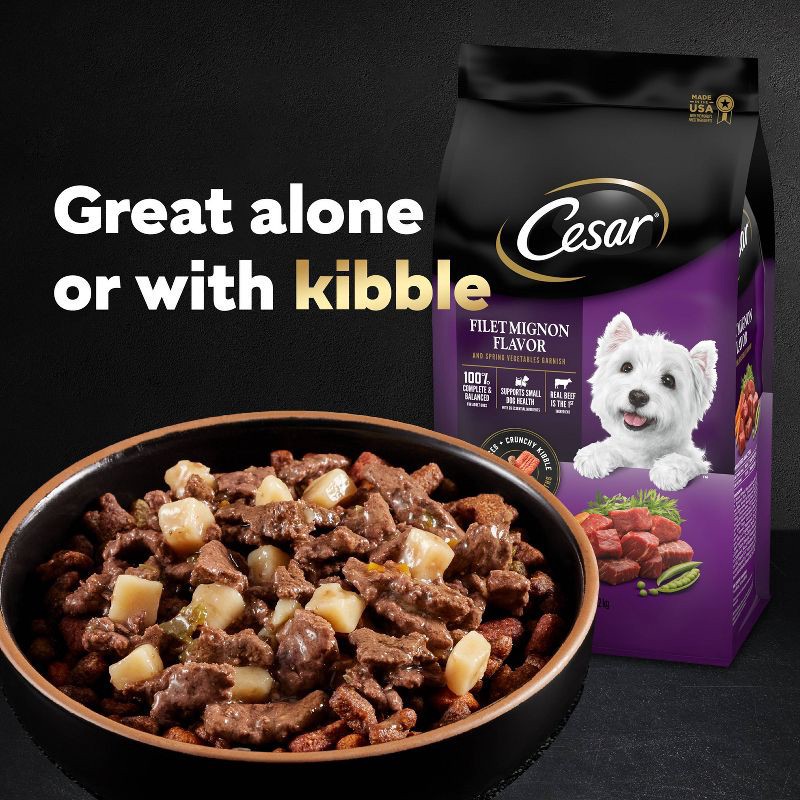 slide 12 of 12, Cesar Classic Loaf in Sauce Beef, Chicken and Steak Flavor Variety Pack Small Breed Wet Dog Food - 3.5oz/36ct, 3.5 oz, 36 ct