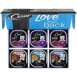 Cesar Classic Loaf in Sauce Beef, Chicken and Steak Flavor Variety Pack Small Breed Wet Dog Food - 3.5oz/36ct
