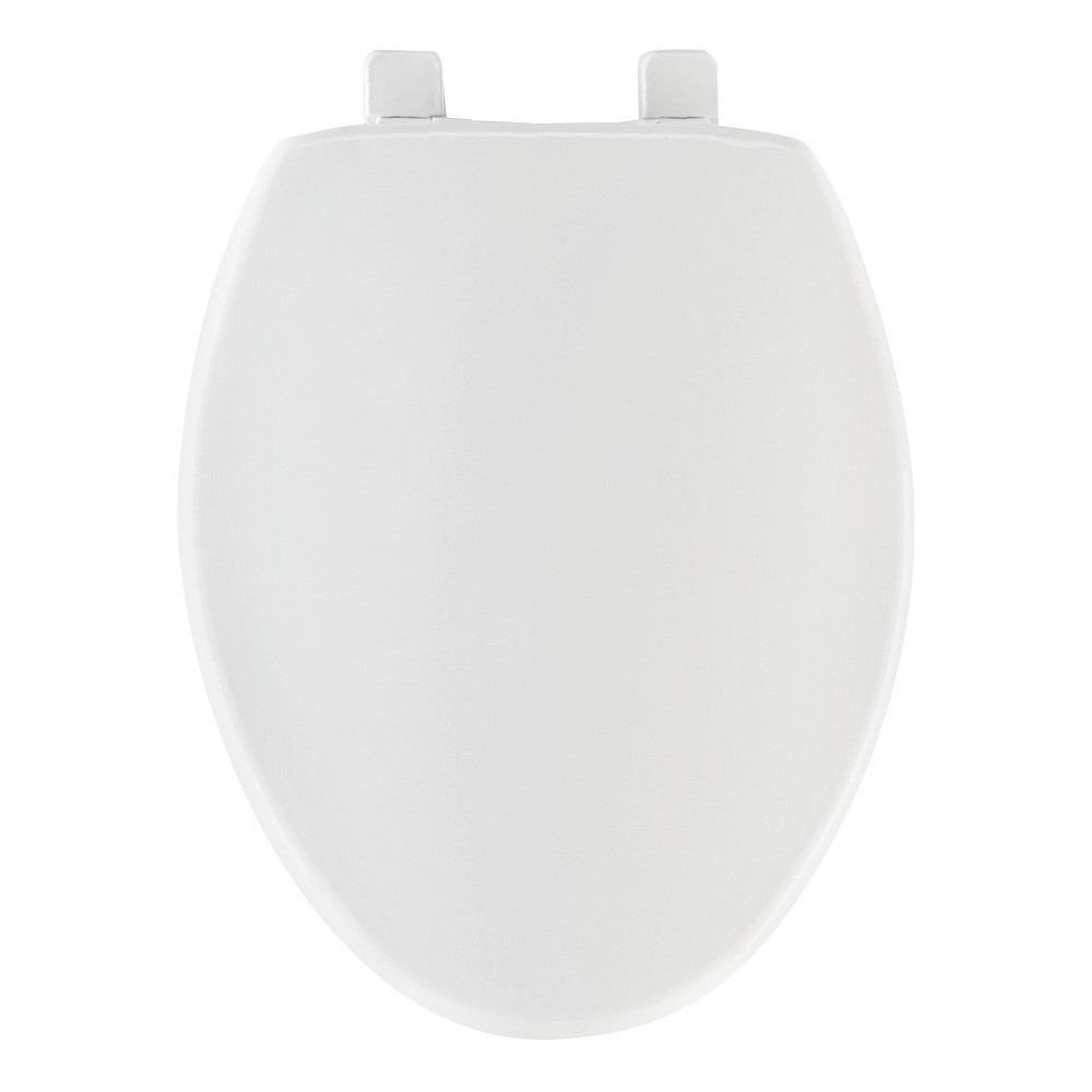 slide 4 of 4, Caswell Never Loosens Elongated Plastic Toilet Seat with Slow Close Hinge White - Mayfair by Bemis, 1 ct