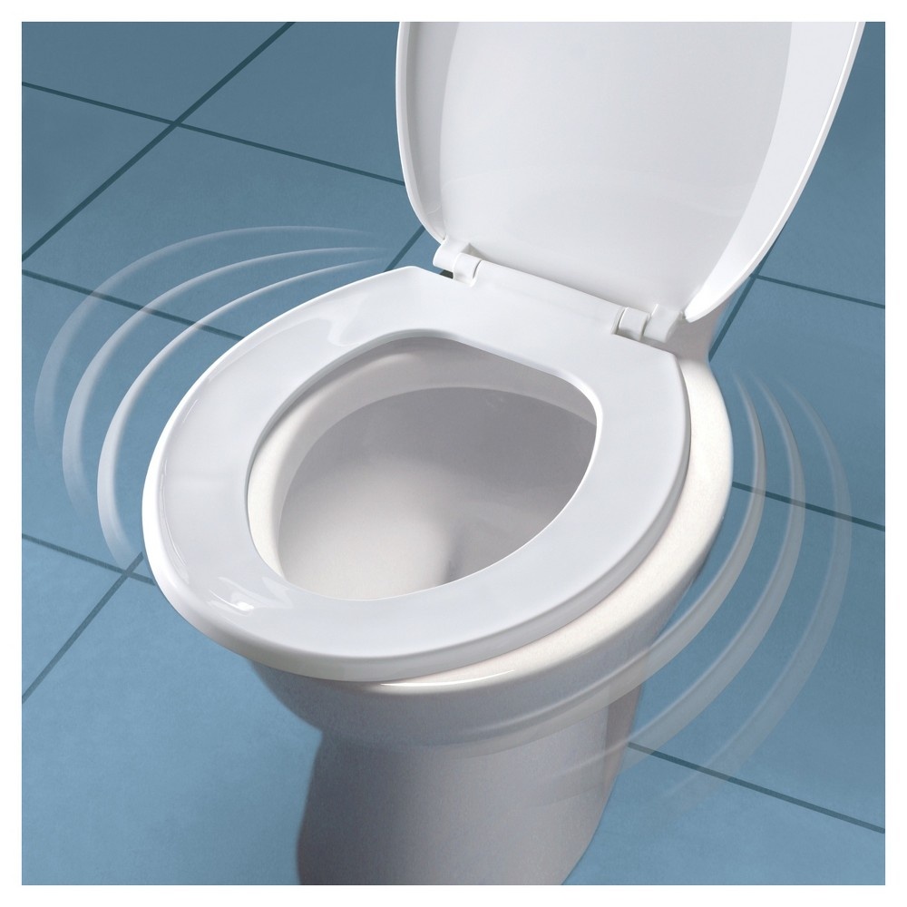 slide 3 of 4, Caswell Never Loosens Elongated Plastic Toilet Seat with Slow Close Hinge White - Mayfair by Bemis, 1 ct