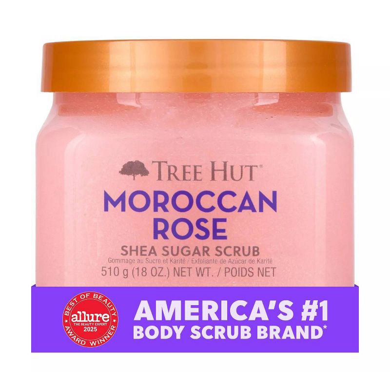 slide 3 of 13, Tree Hut Moroccan Rose Shea Sugar Body Scrub - 18oz, 18 oz