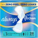 Always Infinity FlexFoam Pads for Women - Extra Heavy Absorbency - Unscented - Size 3 - 28ct
