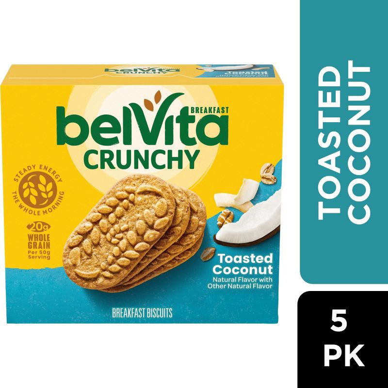 slide 15 of 15, BelVita Toasted Coconut Breakfast Biscuits - 8.8oz/5pk, 5 ct; 8.8 oz