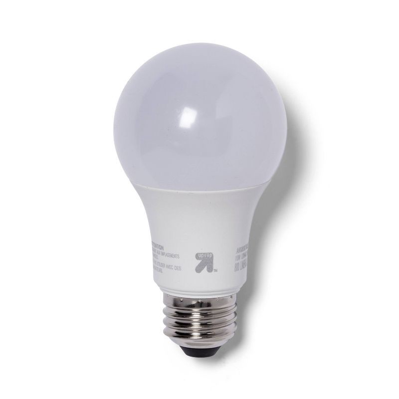 slide 3 of 3, LED 60W 3pk Light Bulbs Soft White - up&up™: 800 Lumens, Enclosed Fixture Suitable, 10-Year Life, E26 Base, 3 ct