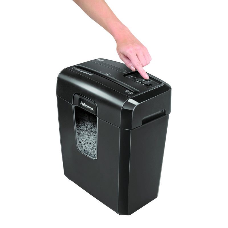 slide 4 of 6, Fellowes MicroCut Shredder with Wastebasket Black, 1 ct