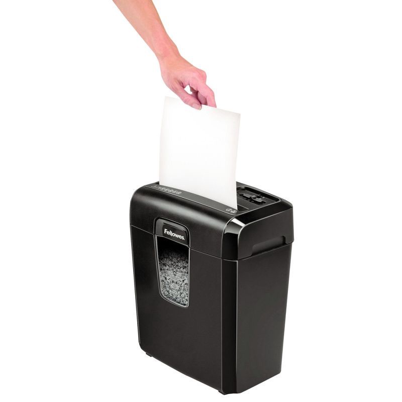 slide 2 of 6, Fellowes MicroCut Shredder with Wastebasket Black, 1 ct