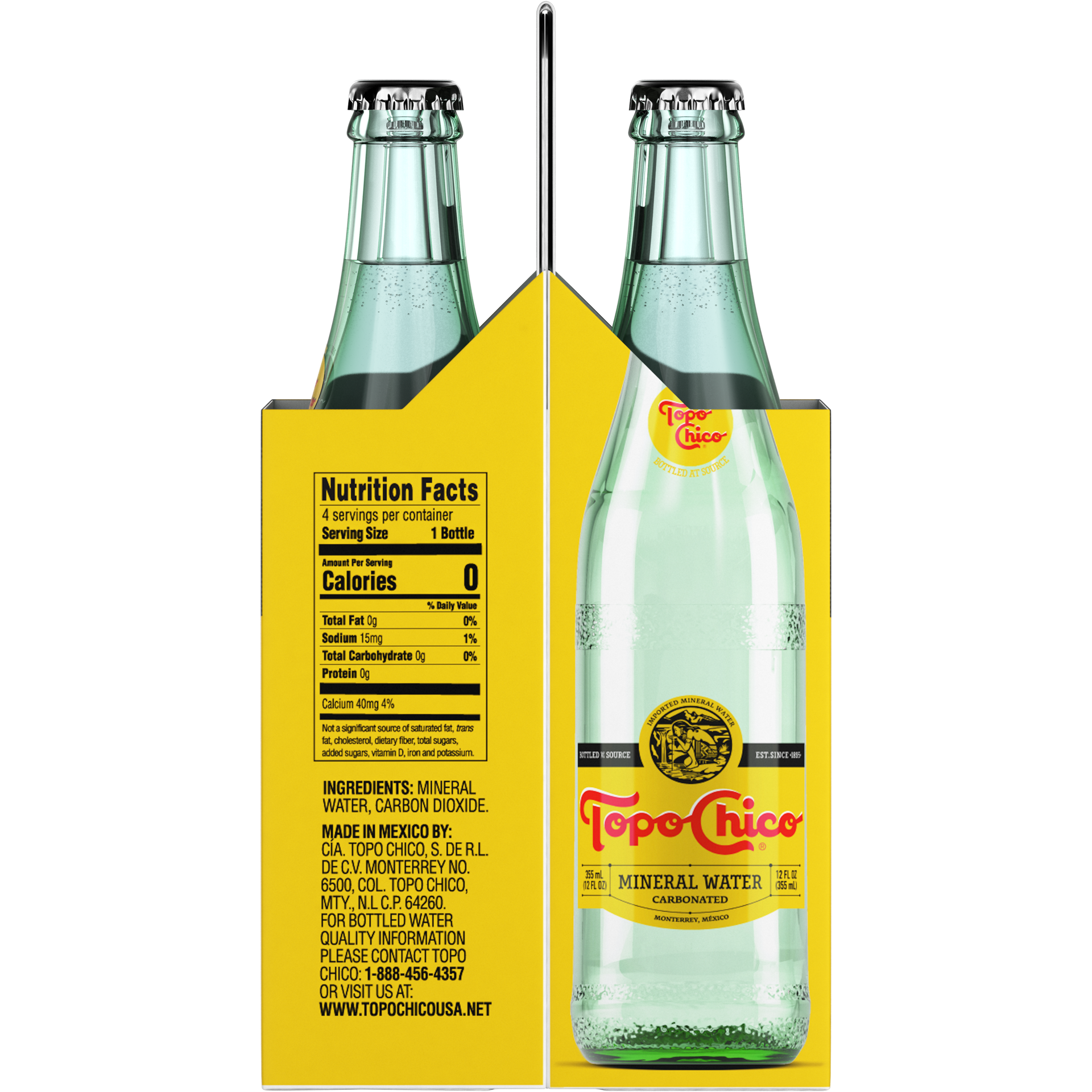 slide 2 of 5, Topo Chico Mineral Water Glass Bottles, 12 fl oz, 4 Pack, 4 ct
