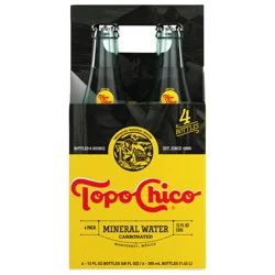 Topo Chico Mineral Water Glass Bottles- 4 ct