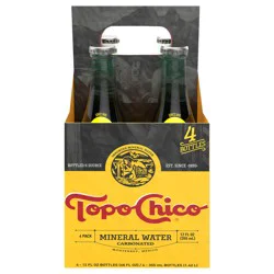 Topo Chico Mineral Water Glass Bottles- 4 ct