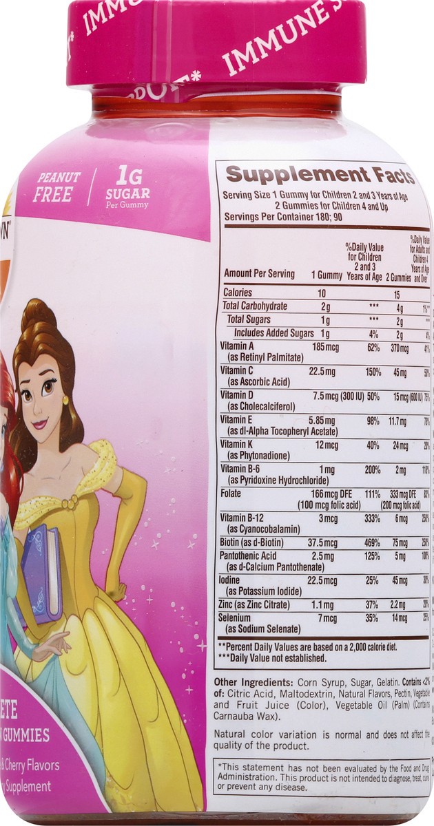 slide 4 of 9, Sundown Kids Disney Princess Gummies Complete Multivitamin 180 ea, 180 ct