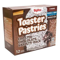 Hy-Vee Toasted Pastries Frosted Chocolate Variety Pack, 12ct