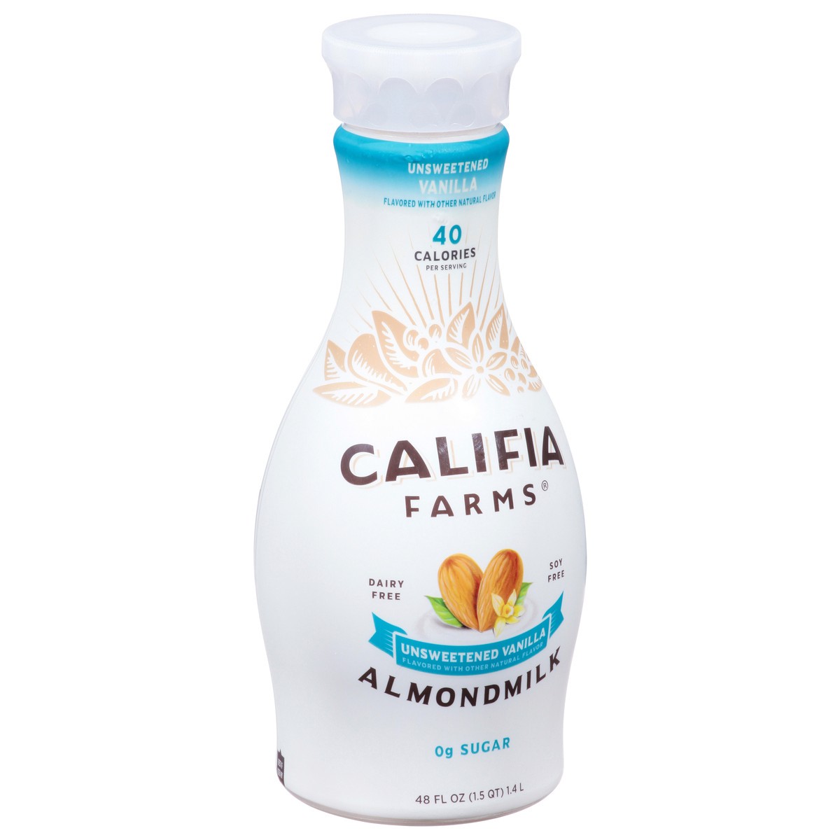 slide 3 of 12, Califia Farms Unsweetened Vanilla Almond Milk, 48 fl oz