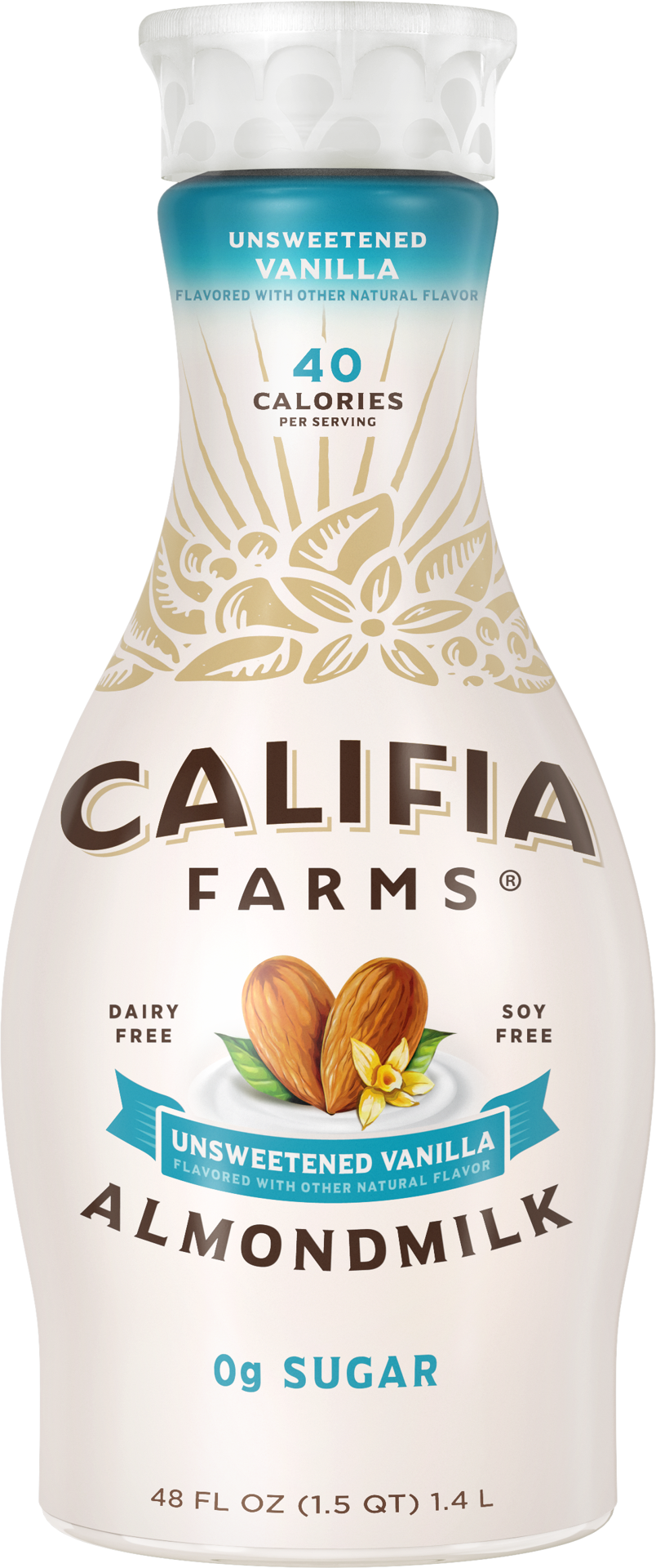 slide 1 of 12, Califia Farms Unsweetened Vanilla Almondmilk 48 fl oz, 48 fl oz