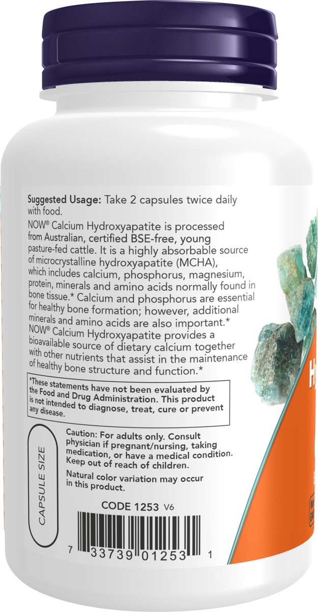 slide 2 of 9, NOW Calcium Hydroxyapatite - 120 Capsules, 120 ct