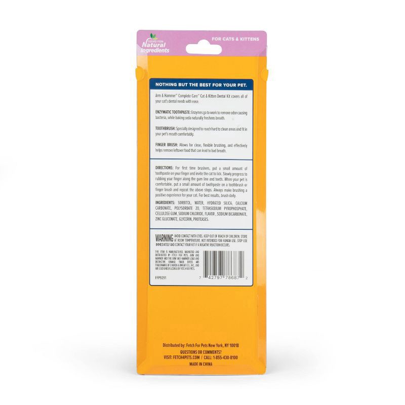 slide 2 of 3, ARM & HAMMER Complete Care Cat Dental Kit - 3ct, 1 ct