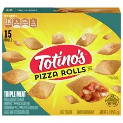 Totino's Pizza Rolls, Triple Meat, Frozen Snacks, 7.5 oz, 15 ct