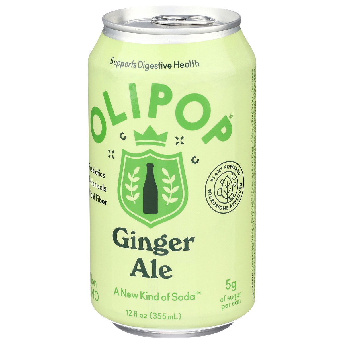 slide 5 of 13, OLIPOP Ginger Ale Prebiotic Soda - 12 fl oz, 12 fl oz