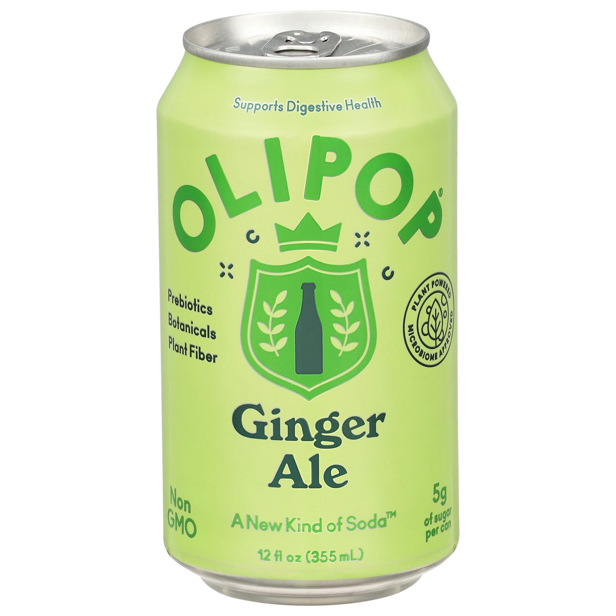 slide 1 of 13, OLIPOP Ginger Ale Prebiotic Soda - 12 fl oz, 12 fl oz
