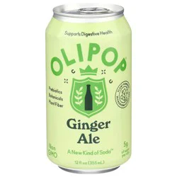 OLIPOP Ginger Ale Prebiotic Soda - 12 fl oz