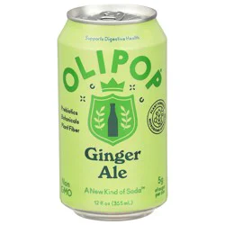 OLIPOP Ginger Ale Prebiotic Soda - 12 fl oz