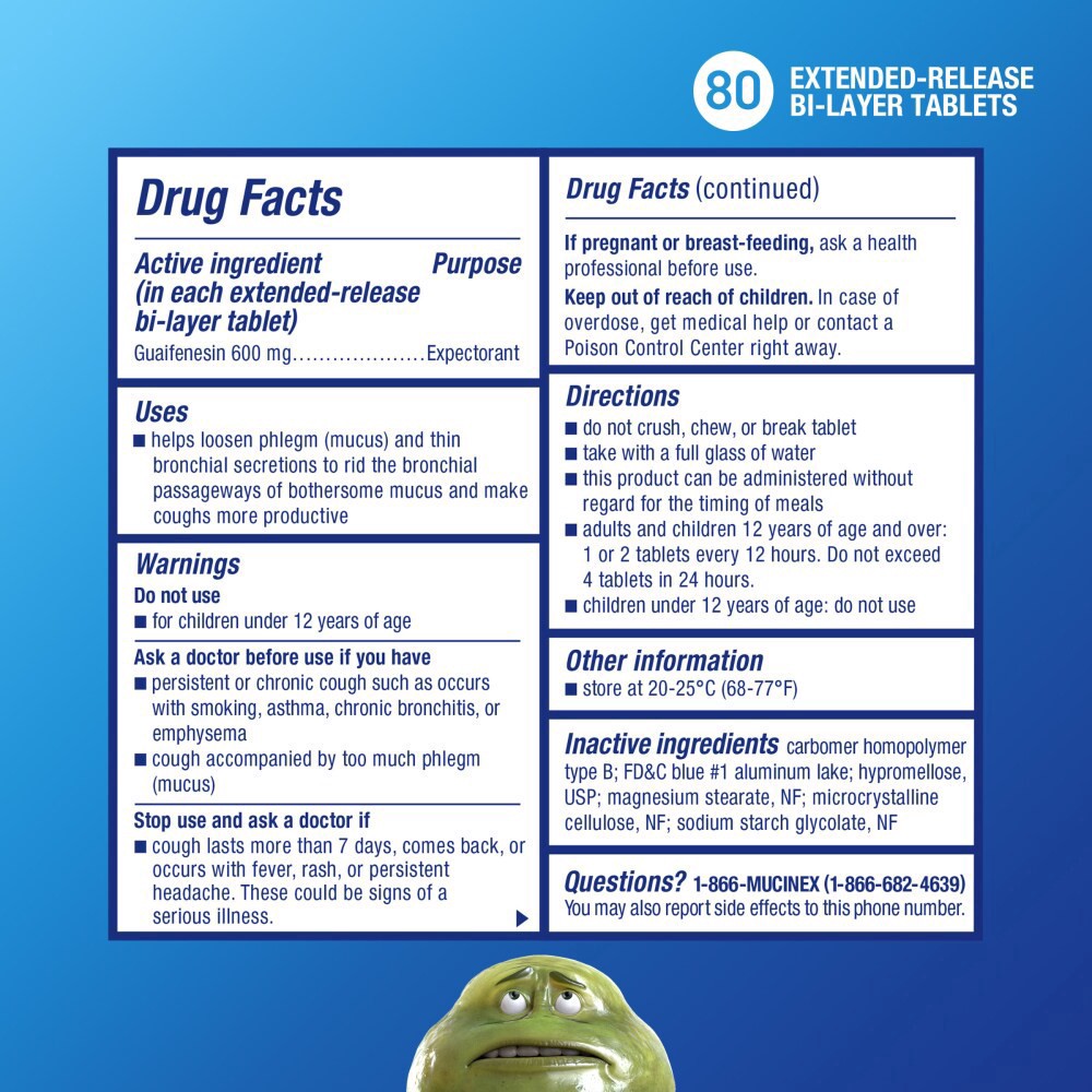 slide 6 of 6, Mucinex 12 Hour Chest Congestion Expectorant Relief Tablets, 80 ct