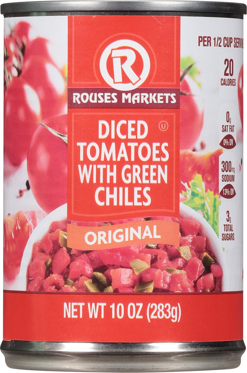 slide 5 of 11, Rouses Markets Diced Original Tomatoes with Green Chiles 10 oz, 10 oz