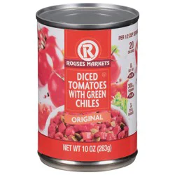 Rouses Markets Diced Original Tomatoes with Green Chiles 10 oz